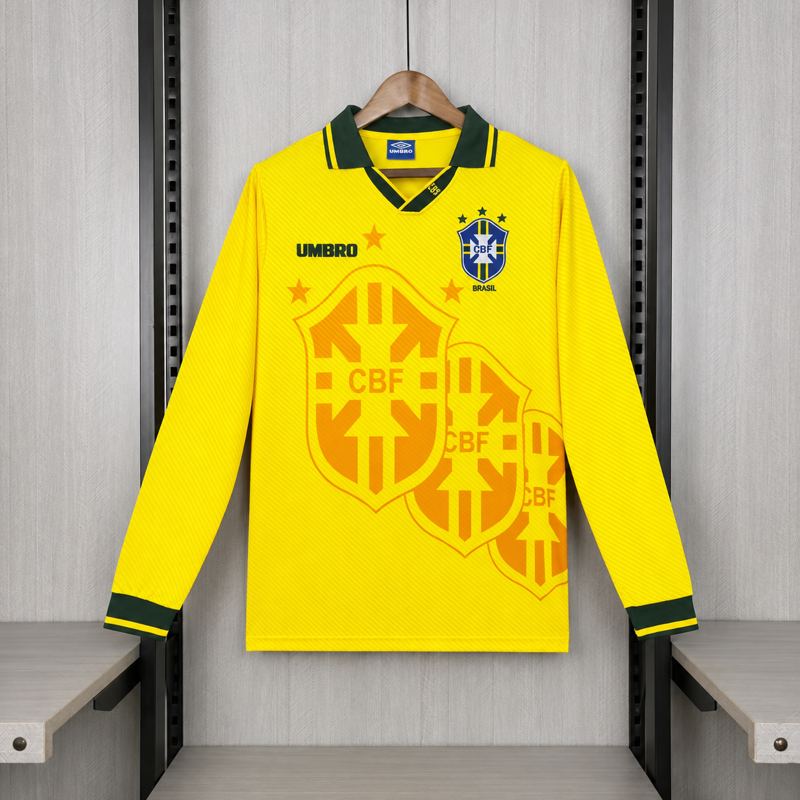 Camisa Brasil 1994 Retrô Manga Longa