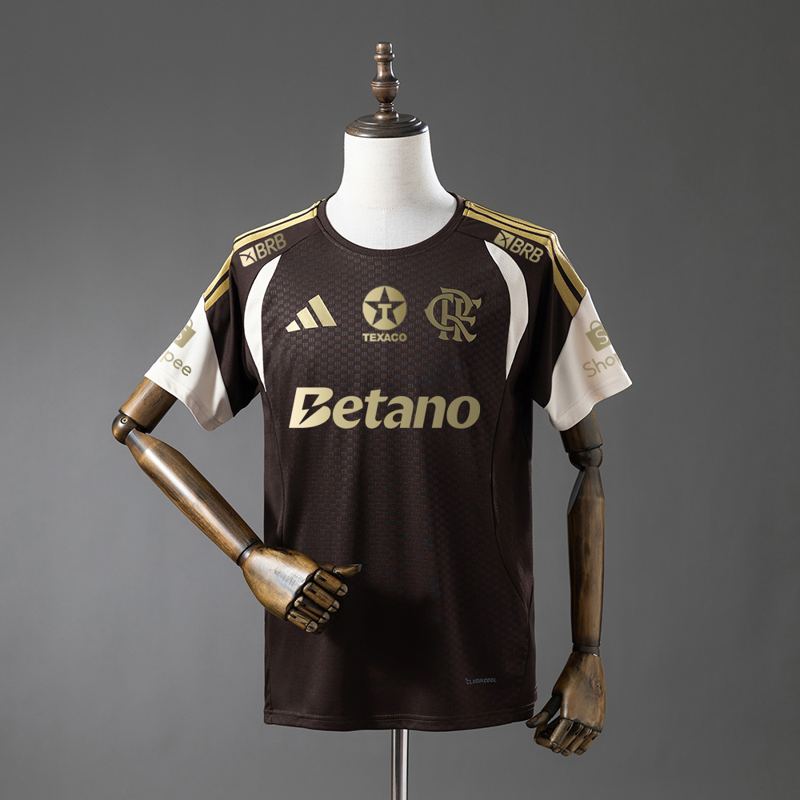 Camisa de Treino Flamengo 26/27 Marrom Com Patrocínios