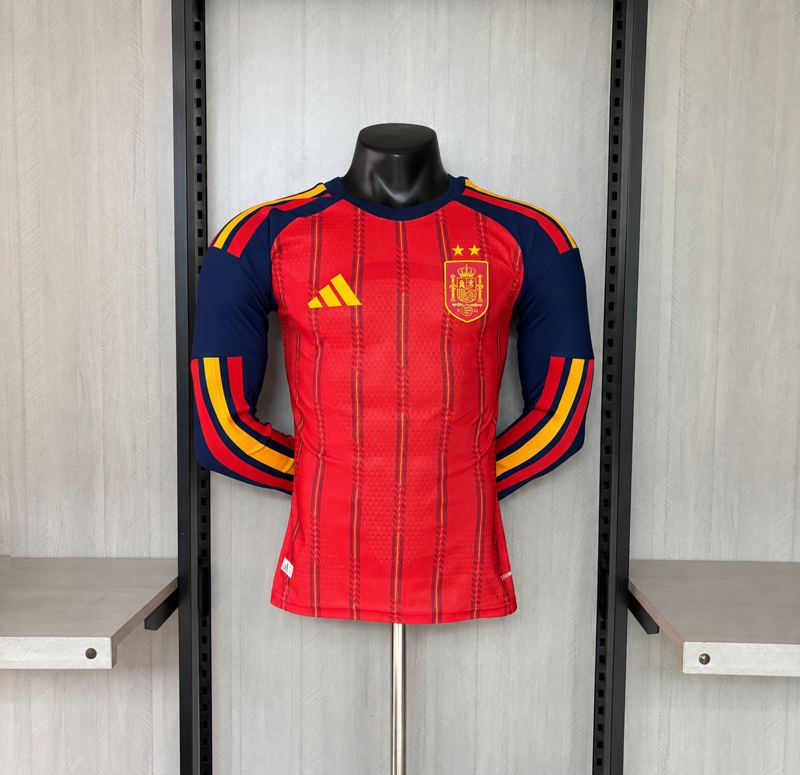 Camisa Espanha I 2026 Jogador Manga Longa