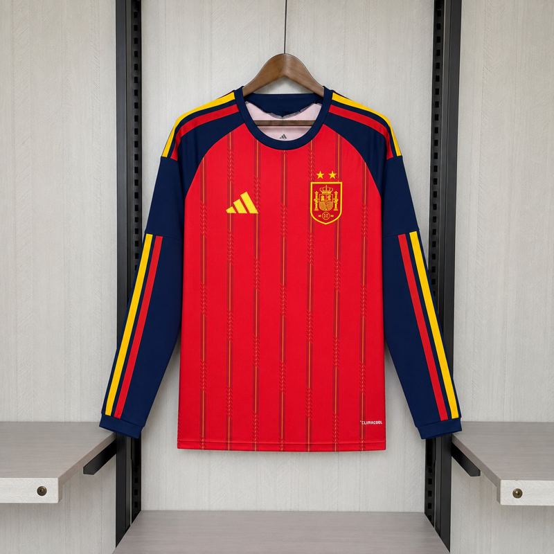 Camisa Espanha I 2026 Manga Longa