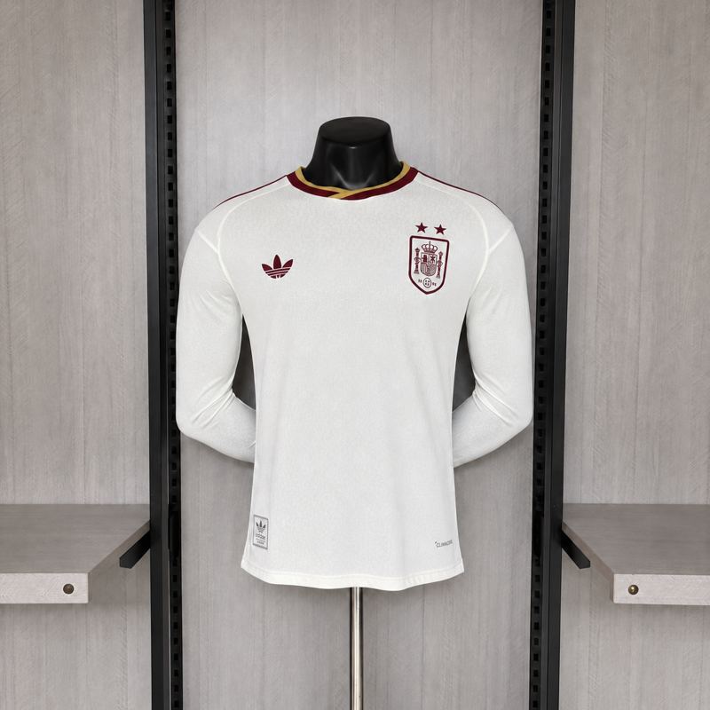 Camisa Espanha II 2026 Jogador Manga Longa