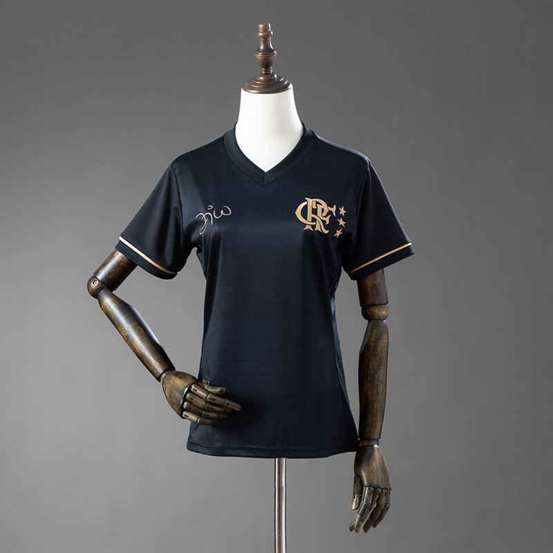 Camisa Flamengo 25/26 Edição Especial Zico Preta Feminina