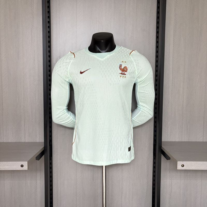 Camisa França II 2026 Jogador Manga Longa