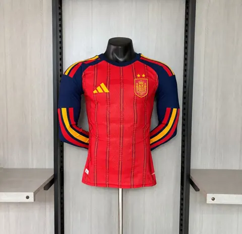 Camisa Espanha I 2026 Jogador Manga Longa