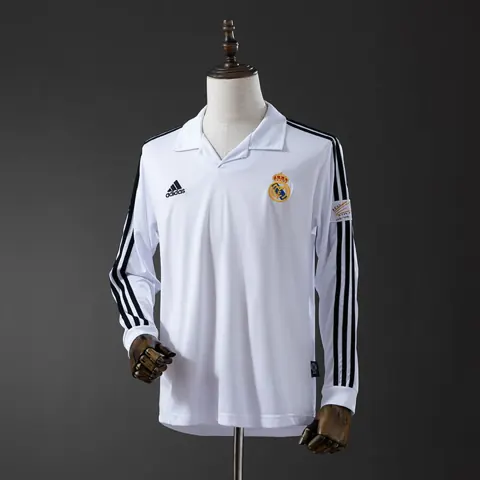 Camisa Real Madrid 2002/03 Retrô Manga Longa