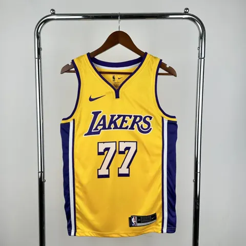 Regata Los Angeles Lakers Luka Doncic Amarela Roxa