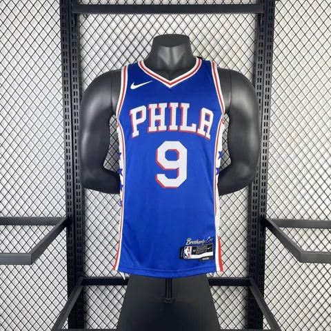 Regata Philadelphia 76ers Azul E Branca Fora Temp. 23